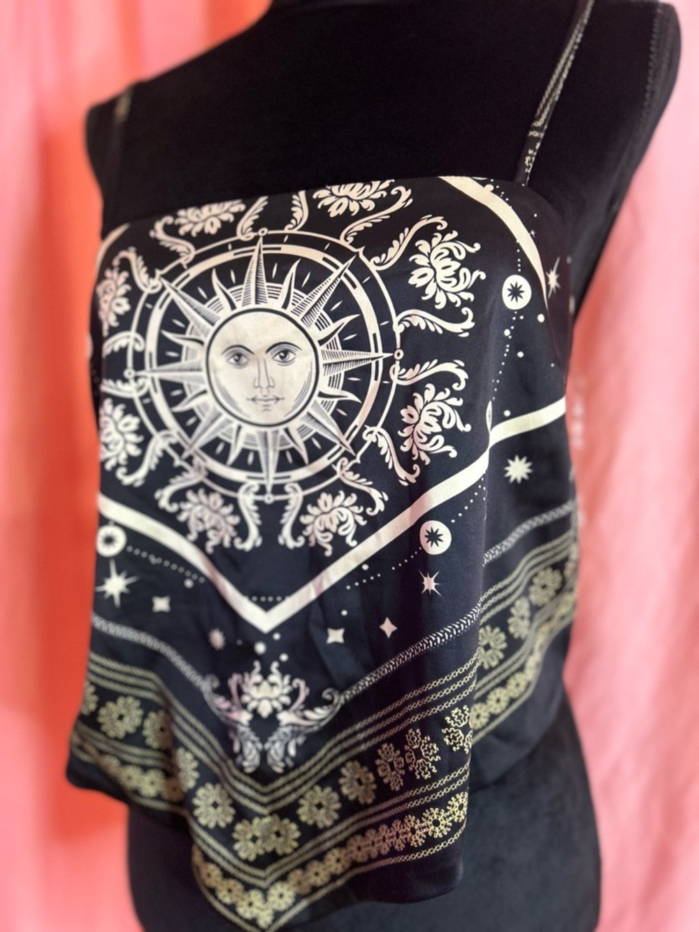 Celestial Print Bandana Cami Top